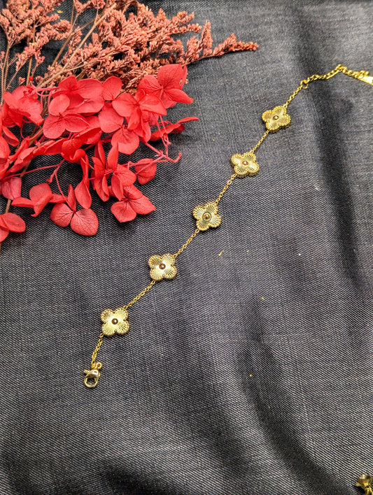 Golden Blossom Charm Bracelet